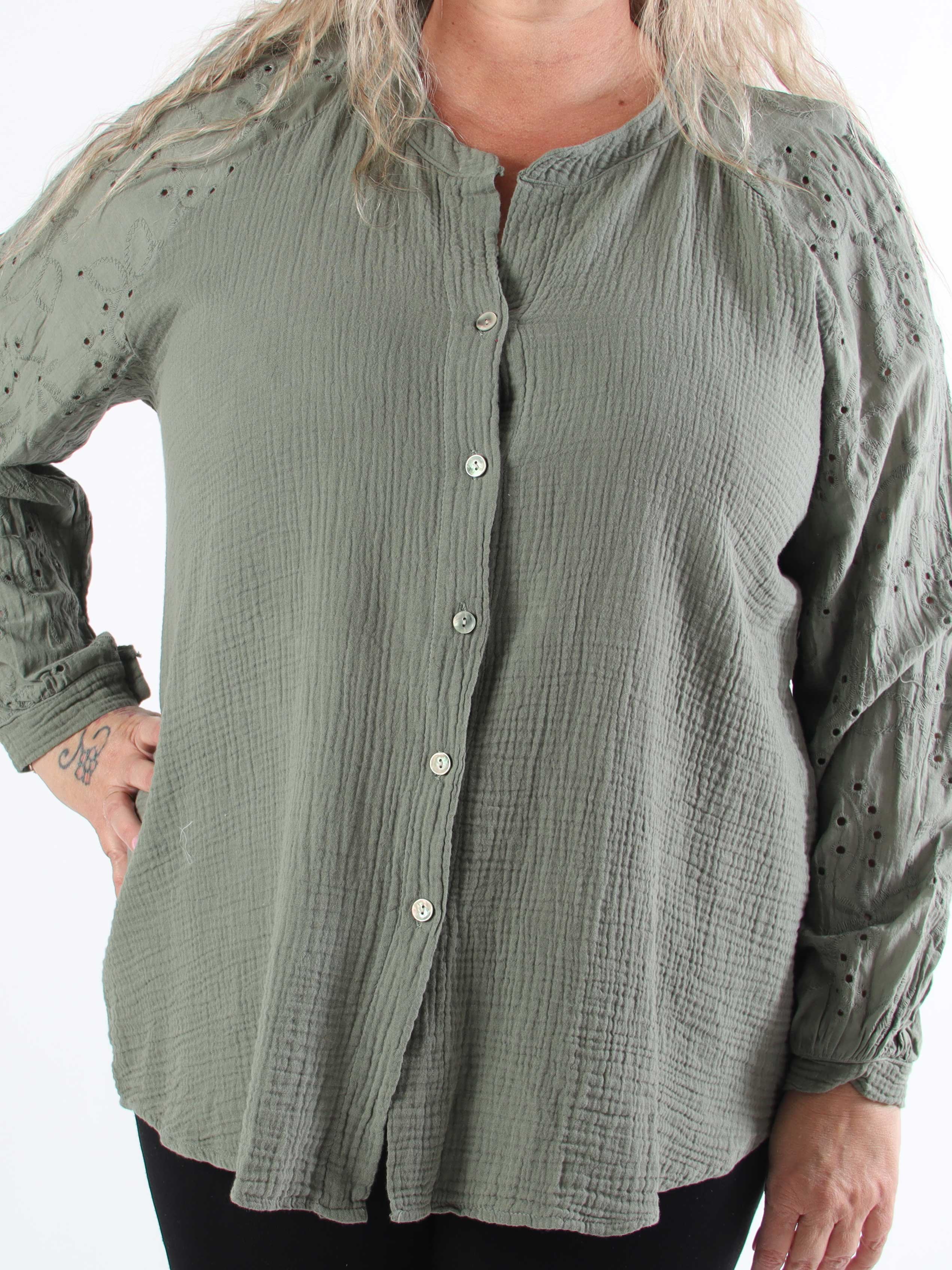 Sandrini - Mjuk bomullsskjorta i plus size